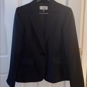 NOT SOLD - Navy Blue Le Suit Striped Pantsuit